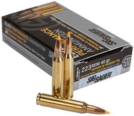 Sig Sauer .223 Remington E223V120 Elite Hunting Varmint & Predator HT Extreme Expansion Tip 40 Grain