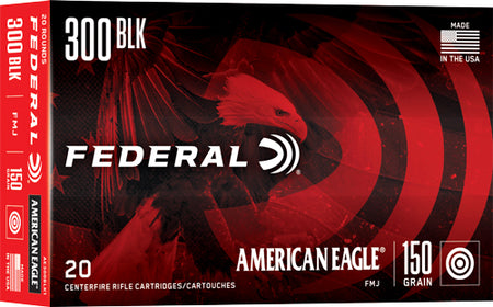 American Eagle .300 AAC Blackout AE300BLK1 604544617009 Full Metal Jacket Boat Tail FMJBT 150 Grain