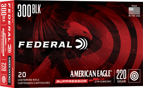 American Eagle .300 AAC Blackout AE300BLKSUP2 Suppressor Open Tip Match OTM 220 Grain