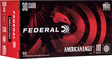 American Eagle .30 Carbine AE30CB 029465088309 Full Metal Jacket FMJ 110 Grain