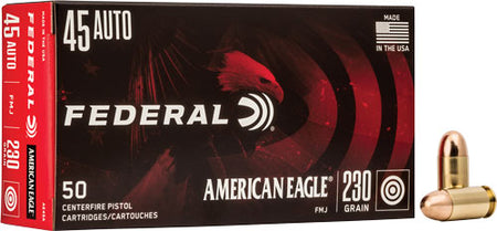 American Eagle .45 ACP/Auto AE45A Full Metal Jacket FMJ 230 Grain