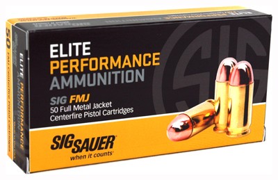 Sig Sauer .45 ACP/Auto E45BA350 Elite Performance Ball Full Metal Jacket FMJ 230 Grain