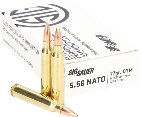 Sig Sauer 5.56x45mm NATO E556M420 Marksman Open Tip Match OTM 77 Grain