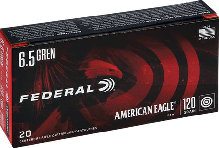 American Eagle 6.5mm Grendel AE65GDL1 Open Tip Match Jacketed Hollow Point JHP 123 Grain