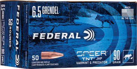 American Eagle 6.5mm Grendel AE65GDL90VP Varmint & Predator Jacketed Hollow Point JHP 90 Grain