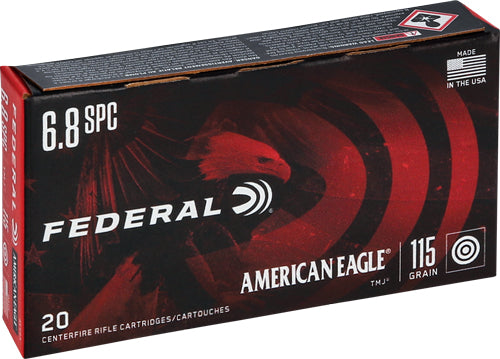 American Eagle 6.8 Remington SPC AE68A 029465064051 Full Metal Jacket FMJ 115 Grain