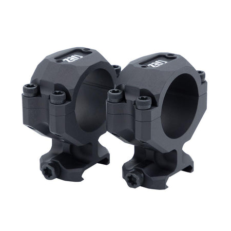 ZRO Delta 30MM StealthCut Precision Scope Rings 1.25" Black Aluminum