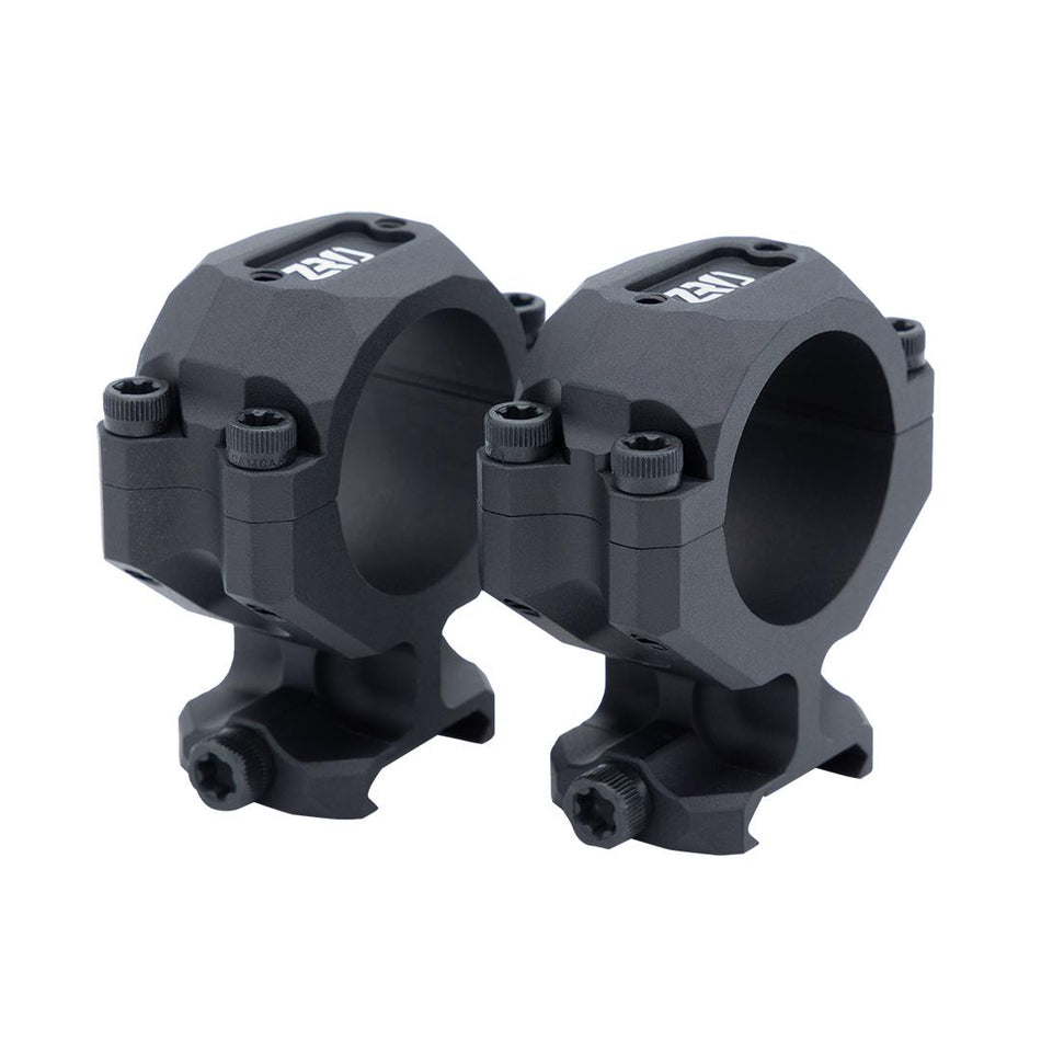 ZRO Delta 30MM StealthCut Precision Scope Rings 1.25" Black Aluminum