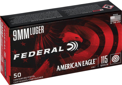 American Eagle 9mm Luger/Parabellum AE9DP 029465088224 Full Metal Jacket FMJ 115 Grain