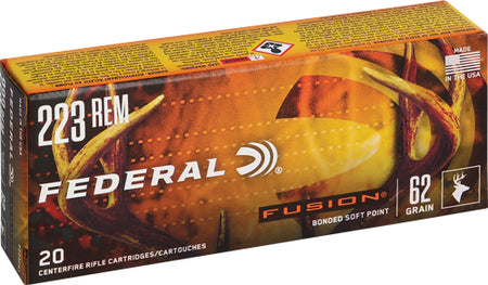 Federal .223 Remington F223FS1 Boat Tail Fusion Soft Point FSP 62 Grain
