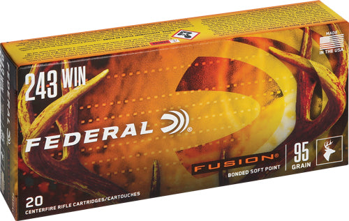 Federal .243 Winchester F243FS1 Boat Tail Fusion Soft Point FSP 95 Grain