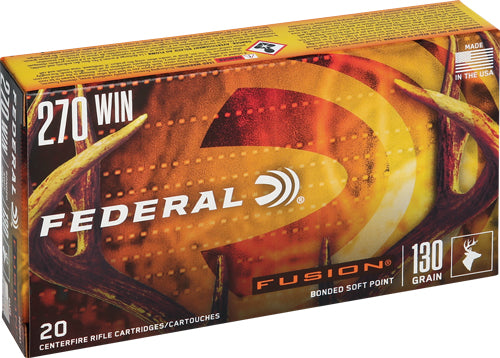 Federal .270 Winchester F270FS1 Boat Tail Fusion Soft Point FSP 130 Grain