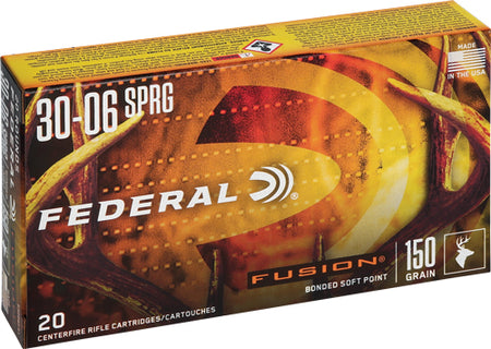 Federal .30-06 Springfield F3006FS1 Boat Tail Fusion Soft Point FSP 150 Grain