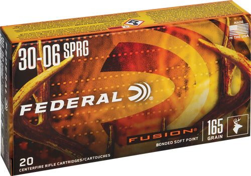 Federal .30-06 Springfield F3006FS2 Boat Tail Fusion Soft Point FSP 165 Grain