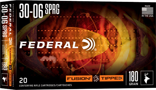 Federal .30-06 Springfield Rifle Ammo Fusion Tipped Polymer Tip PolyTip 180 grain 
