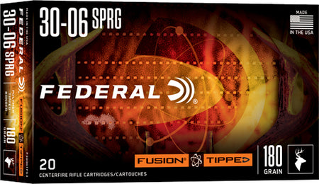 Federal .30-06 Springfield Rifle Ammo Fusion Tipped Polymer Tip PolyTip 180 grain 