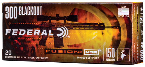 Federal .300 AAC Blackout F300BMSR2 MSR Fusion Soft Point FSP 150 Grain