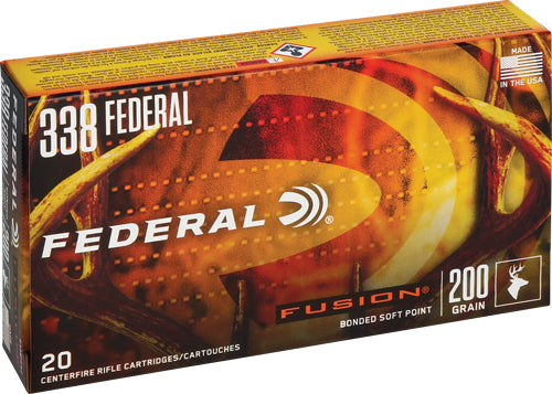 Federal .338 Federal F338FFS2 Fusion Jacketed Soft Point JSP 200 Grain
