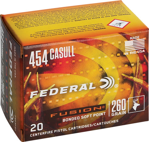 Federal .454 Casull F454FS1 Fusion Fusion Soft Point FSP 260 Grain
