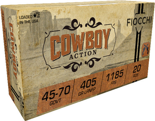 Fiocchi .45-70 Government 4570A Cowboy Action Lead Round Nose Flat Point 405 Grain