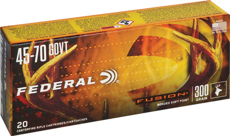 Federal .45-70 Government F4570FS1 Boat Tail Fusion Soft Point FSP 300 Grain