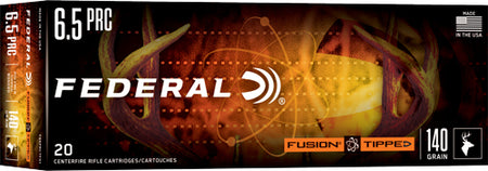Federal 6.5 PRC Rifle Ammo Fusion Tipped Polymer Tip PolyTip 140 grain 