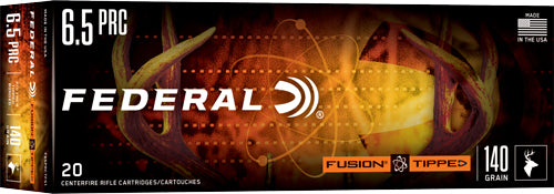 Federal 6.5 PRC Rifle Ammo Fusion Tipped Polymer Tip PolyTip 140 grain 
