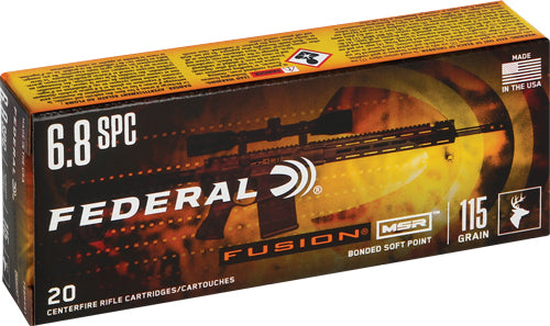 Federal 6.8 Remington SPC F68MSR1 MSR Fusion Soft Point FSP 115 Grain