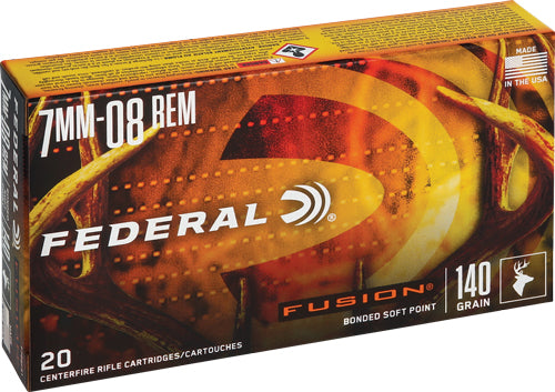 Federal 7mm-08 Remington F708FS1 Boat Tail Fusion Soft Point FSP 140 Grain