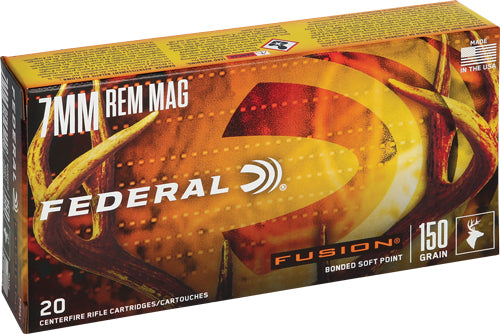 Federal 7mm Remington Mag F7RFS1 Boat Tail Fusion Soft Point FSP 150 Grain