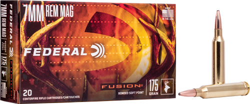 Federal 7mm Remington Mag F7RFS2 Boat Tail Fusion Soft Point FSP 175 Grain