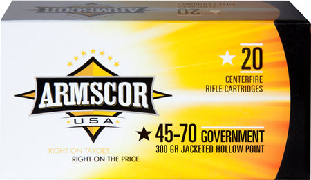 Armscor .45-70 Government FAC4570300GRJHPTCS USA Competition Jacketed Hollow Point JHP 300 Grain