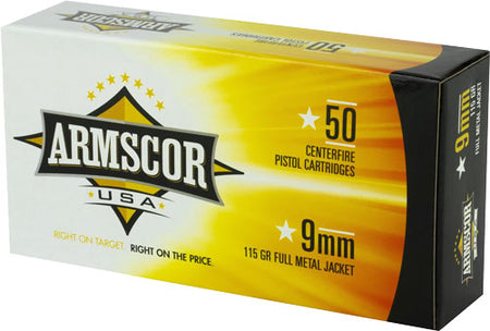 Armscor 9mm Luger/Parabellum FAC92N Competition Full Metal Jacket FMJ 115 Grain