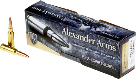 Alexander Arms 6.5mm Grendel AG123LSBOX Lapua Scenar Lapua Scenar Boat Tail Open Tip Match 123 Grain