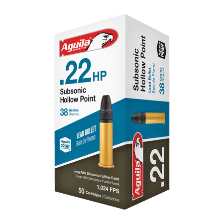 Aguila .22 Long Rifle 1B220268 Subsonic LEAD HOLLOW POINT 38 Grain