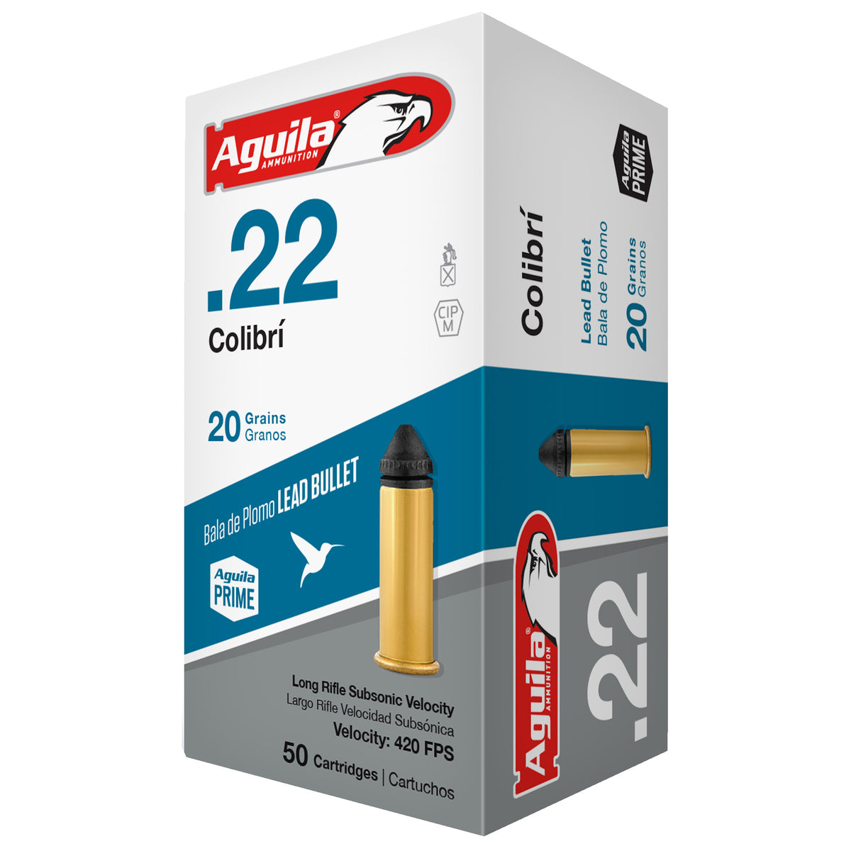 Aguila .22 Long Rifle 1B220337 Colibri Lead Round Nose LRN 20 Grain