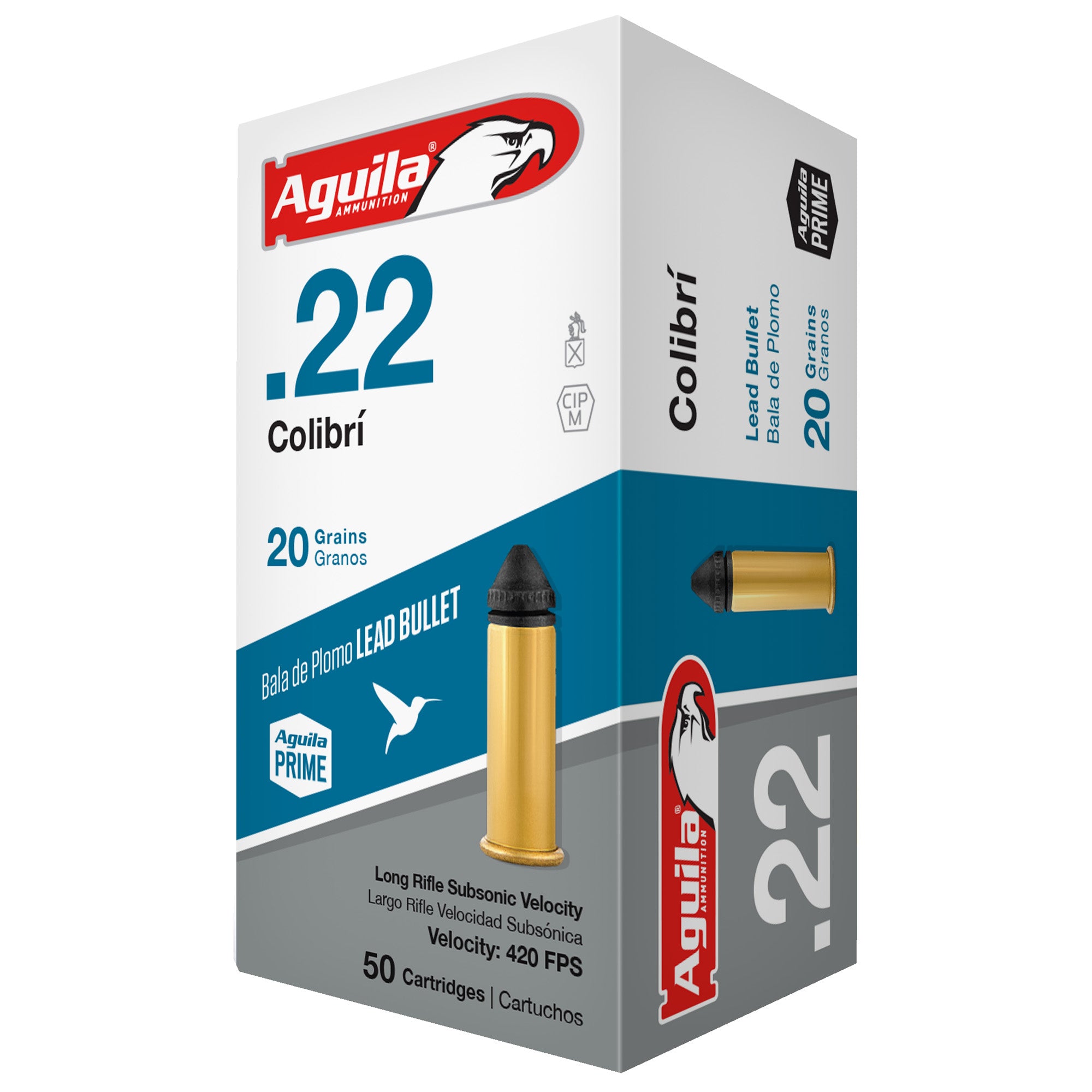 Aguila .22 Long Rifle 1B220337 Colibri Lead Round Nose LRN 20 Grain