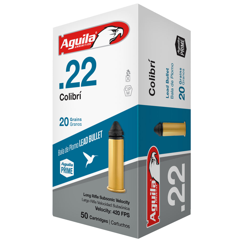Aguila .22 Long Rifle 1B220337 Colibri Lead Round Nose LRN 20 Grain