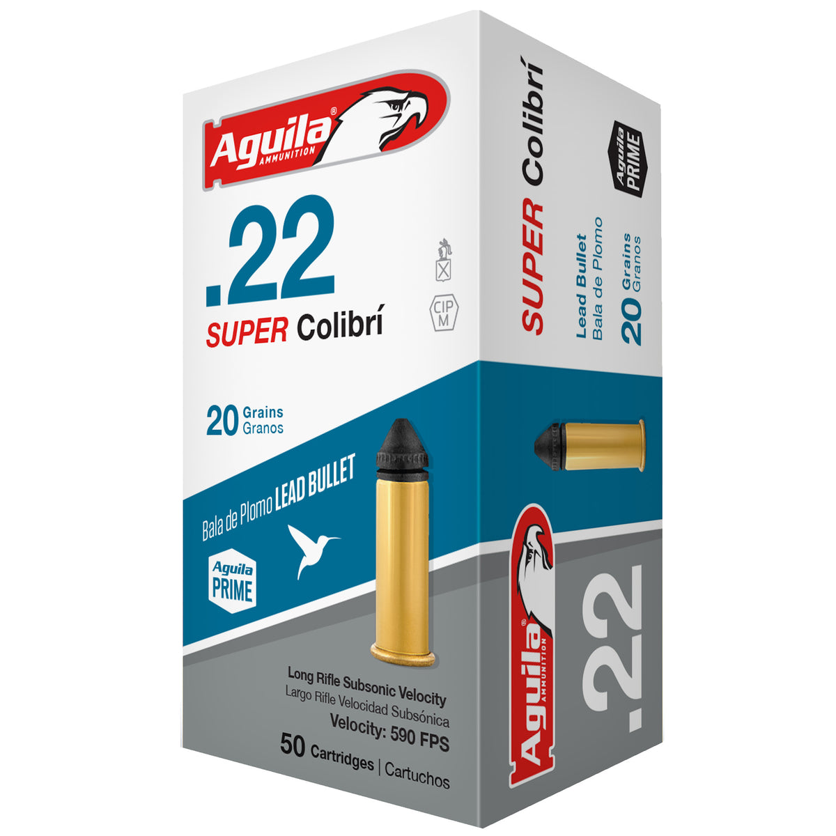 Aguila .22 Long Rifle 1B220339 Super Colibri Lead Round Nose LRN 20 Grain