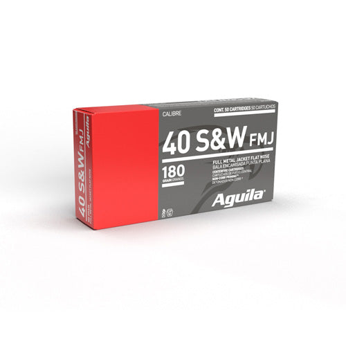 Aguila .40 S&W Handgun Ammo  Jacketed Hollow Point Flat Nose JHP 180 grain 