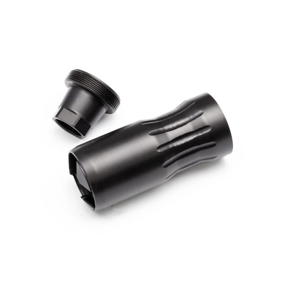 Area 419 Hellfire Linear Flash Hider with 1/2-28 Adapter - 17-4 PH Stainless, Black Nitrided