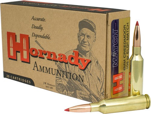 Hornady 6mm Creedmoor 81391 ELD Match Extremely Low Drag-Match 108 Grain