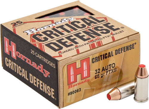Hornady .32 ACP 90063 Critical Defense Hornady Flex Tip eXpanding 60 Grain