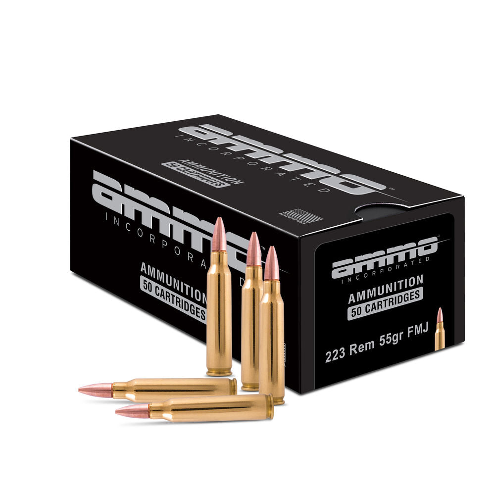 Ammo Inc .223 Remington Rifle Ammo Signature Full Metal Jacket FMJ 55 grain 