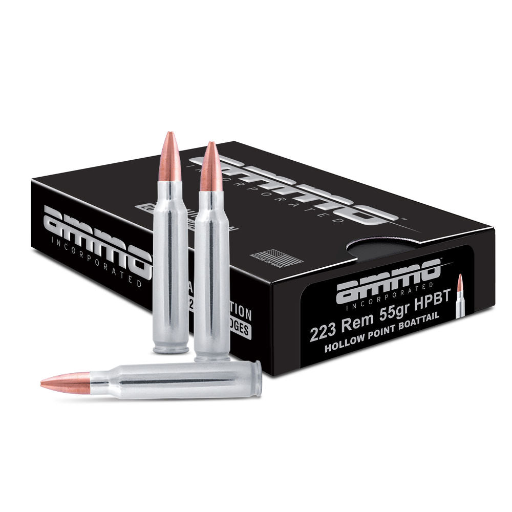 Ammo Inc .223 Remington Rifle Ammo Shield Hollow Point Boat Tail BTHP 55 grain 