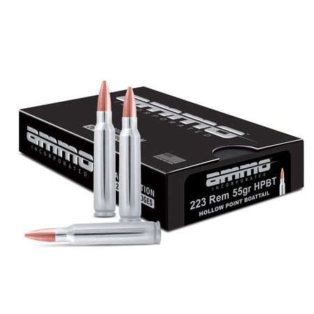 Ammo Inc .223 Remington Rifle Ammo Shield Hollow Point Boat Tail BTHP 55 grain 