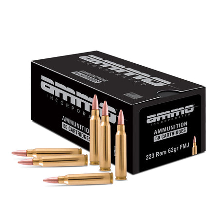 Ammo Inc .223 Remington Rifle Ammo Signature Full Metal Jacket FMJ 62 grain 
