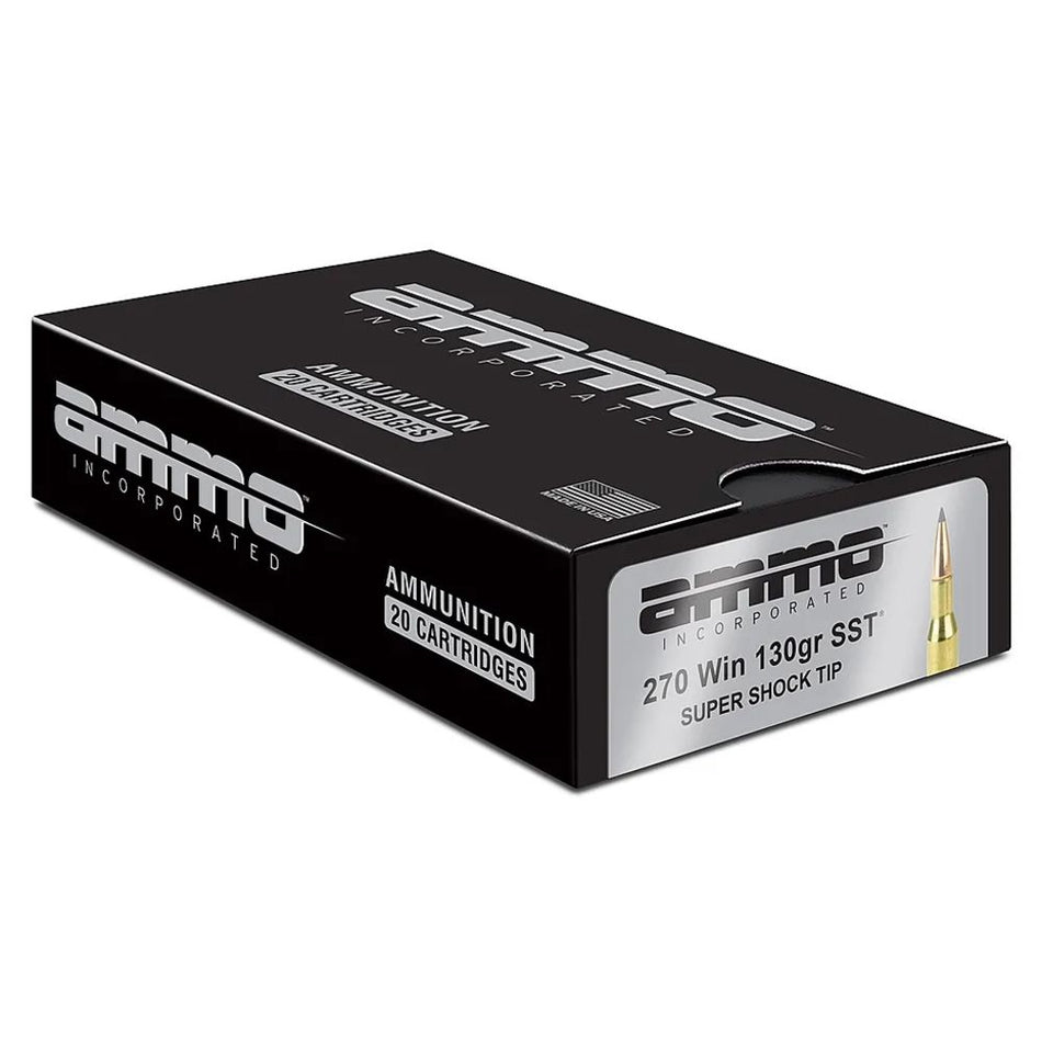 Ammo Inc .270 Winchester Rifle Ammo Signature Super Shock Tip PolyTip 130 grain 