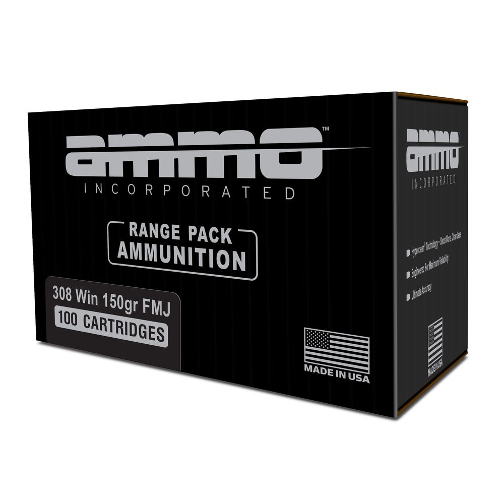 Ammo Inc .308 Win / 7.62x51mm Rifle Ammo Signature Full Metal Jacket FMJ 150 grain 