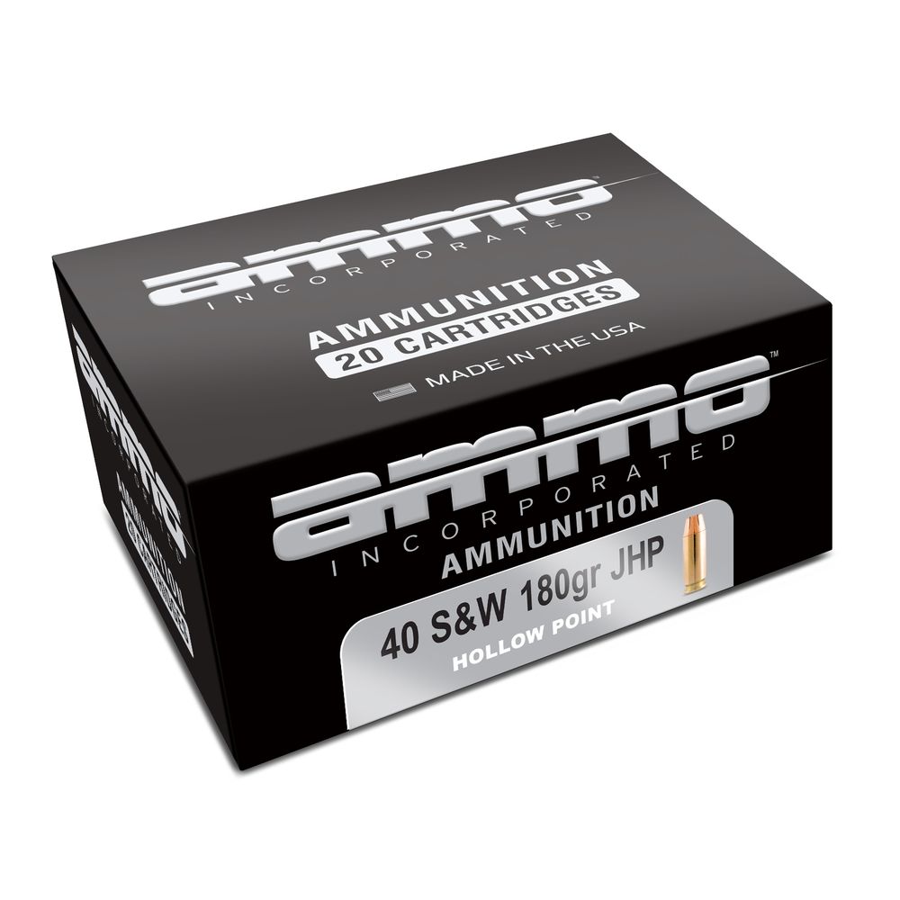 Ammo Inc .40 S&W Handgun Ammo Signature Jacketed Hollow Point JHP 180 grain 